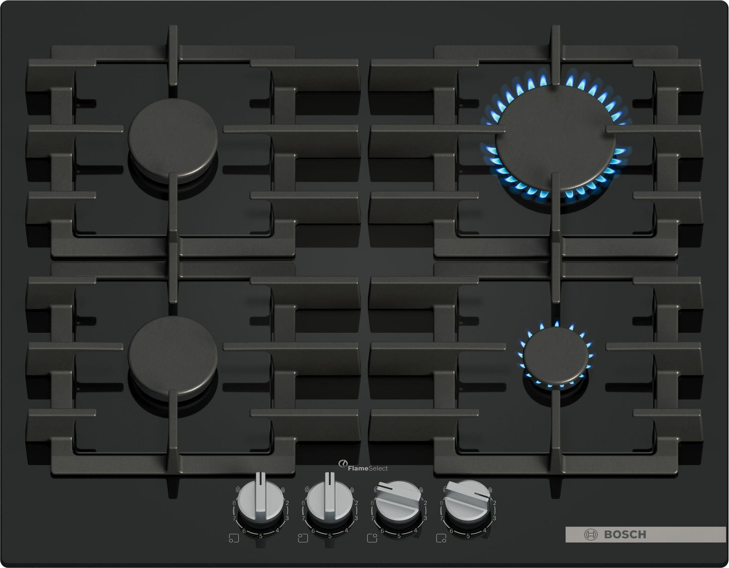 Bosch Series 6 PPP6A6I40 59cm Gas Hob - Black Glass