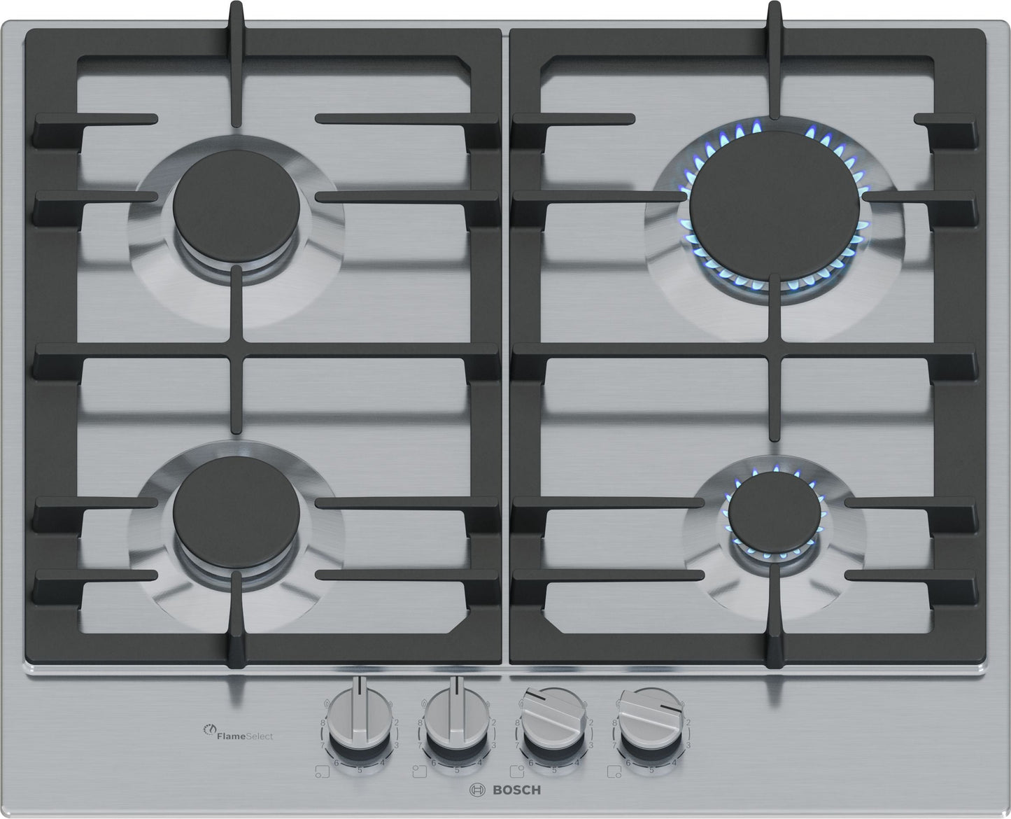 Bosch Series 6 PCP6A5I90 59cm Gas Hob - Stainless Steel