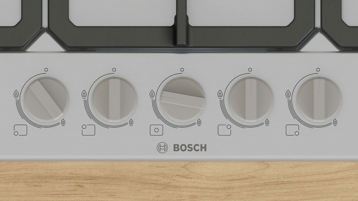 Bosch Series 4 PGQ7B5K90 75cm Gas Hob - Stainless Steel