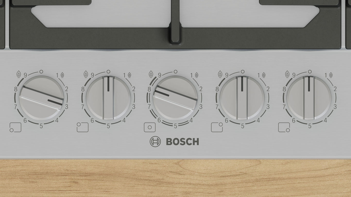 Bosch Series 6 PCR9A5I90 92cm Gas Hob - Stainless Steel