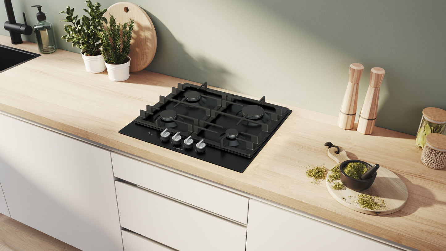 Bosch Series 6 PCP6A6I90 58cm Gas Hob - Black