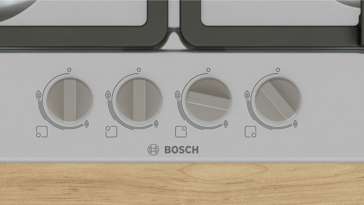 Bosch Series 4 PGP6B5K90 60cm Gas Hob - Stainless steel