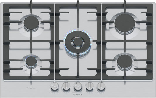 Bosch Series 6 PCQ7A5I90 75cm Gas Hob - Stainless Steel