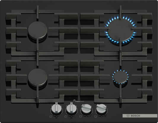 Bosch Series 6 PPP6A6I40 59cm Gas Hob - Black Glass