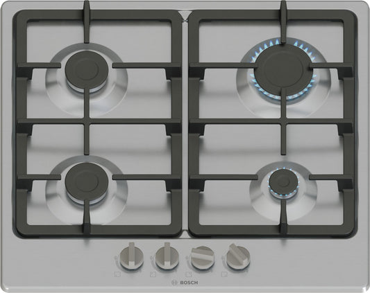 Bosch Series 4 PGP6B5K90 60cm Gas Hob - Stainless steel